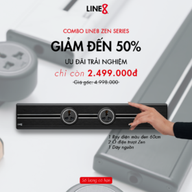 combo ổ cắm ray trượt Line8 Zen Series 600mm